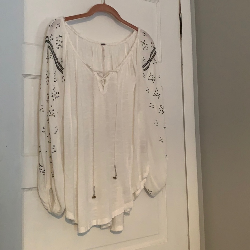 Oversized Free People Beaded Blouse